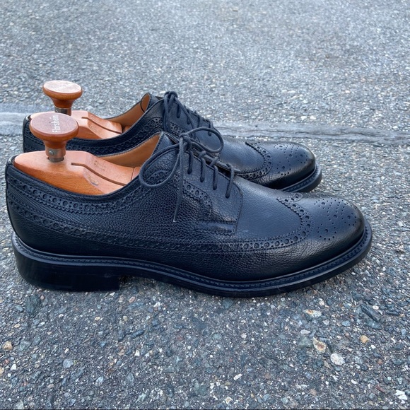 O’KEEFFE Black Wingtip’s Brogues Shoes Size 9 - Picture 6 of 11